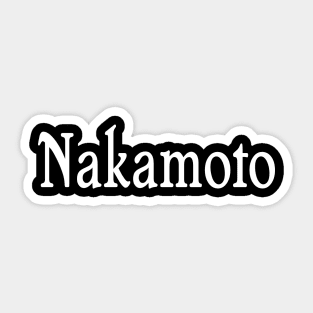 Nakamoto Sticker